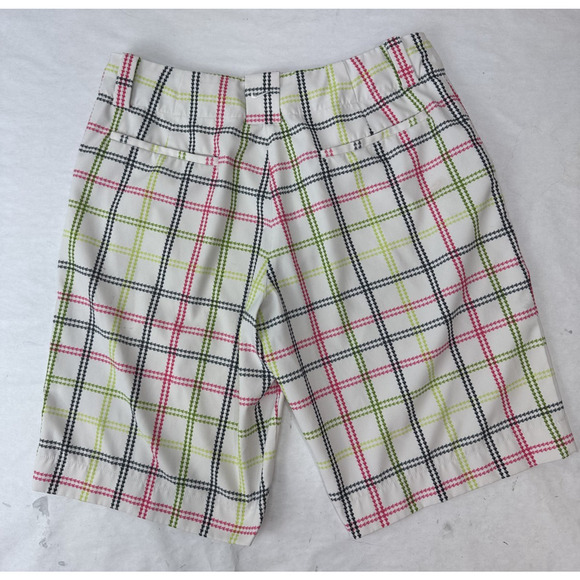 Twee Nike Golf Plaid Shorts Nike FitDry Women's Size 6 Pink Green Bermuda Fun - Picture 7 of 7